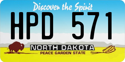 ND license plate HPD571