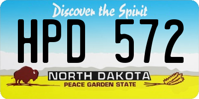 ND license plate HPD572