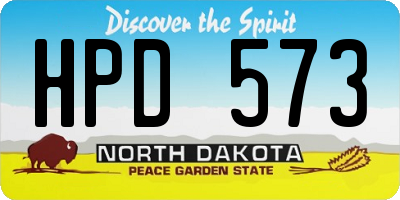 ND license plate HPD573