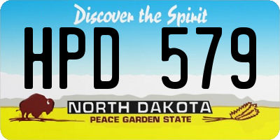 ND license plate HPD579