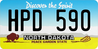 ND license plate HPD590