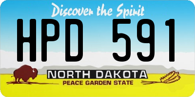 ND license plate HPD591
