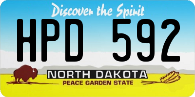 ND license plate HPD592