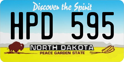 ND license plate HPD595