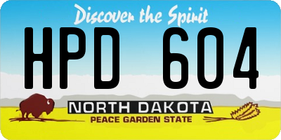 ND license plate HPD604