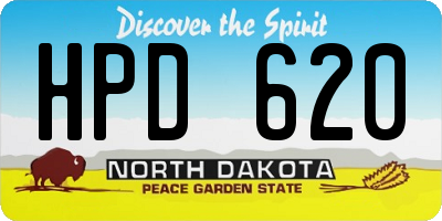 ND license plate HPD620