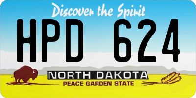 ND license plate HPD624