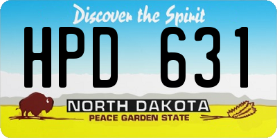ND license plate HPD631