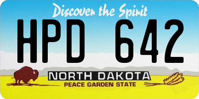 ND license plate HPD642