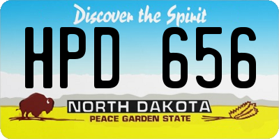 ND license plate HPD656