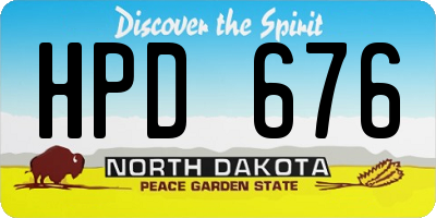 ND license plate HPD676