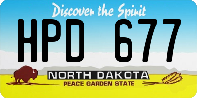 ND license plate HPD677