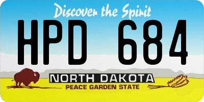 ND license plate HPD684
