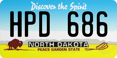 ND license plate HPD686