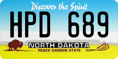 ND license plate HPD689