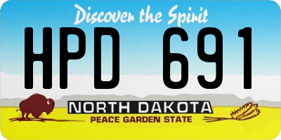 ND license plate HPD691