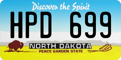 ND license plate HPD699