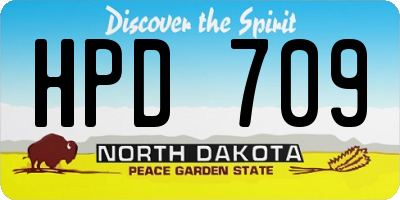 ND license plate HPD709