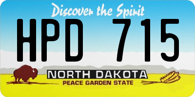 ND license plate HPD715