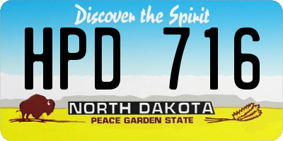 ND license plate HPD716