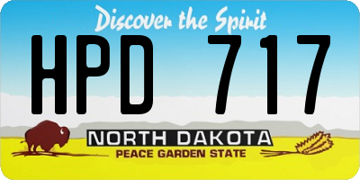 ND license plate HPD717