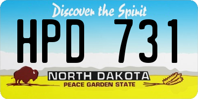 ND license plate HPD731