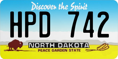 ND license plate HPD742