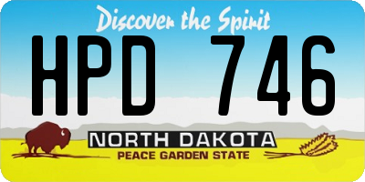 ND license plate HPD746