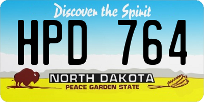 ND license plate HPD764