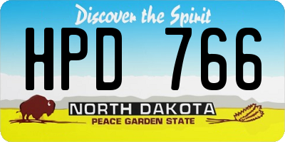 ND license plate HPD766