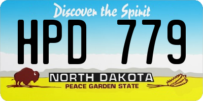 ND license plate HPD779