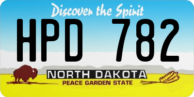 ND license plate HPD782