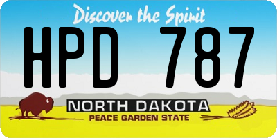 ND license plate HPD787