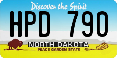 ND license plate HPD790