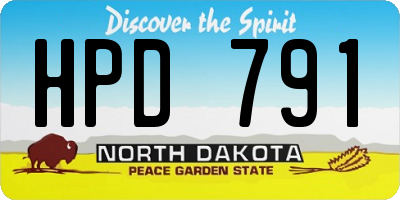 ND license plate HPD791