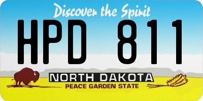 ND license plate HPD811
