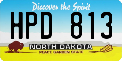 ND license plate HPD813