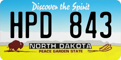 ND license plate HPD843