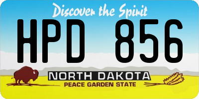 ND license plate HPD856