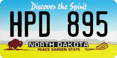 ND license plate HPD895