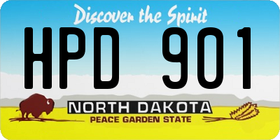ND license plate HPD901