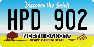 ND license plate HPD902
