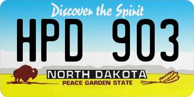 ND license plate HPD903