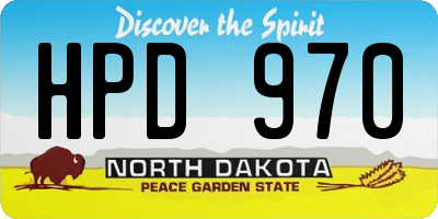 ND license plate HPD970