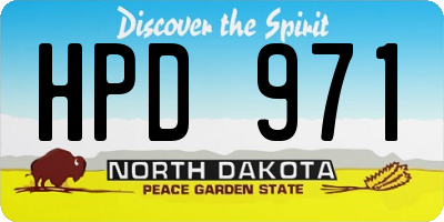 ND license plate HPD971