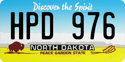 ND license plate HPD976