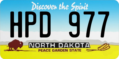 ND license plate HPD977