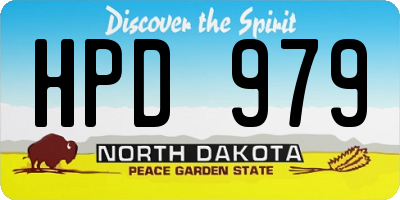 ND license plate HPD979