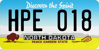 ND license plate HPE018
