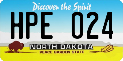 ND license plate HPE024